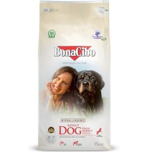 Bonacibo Croquettes Low Grain et Hypoallergeniques High Energy pour Chiens adultes (au poulet)