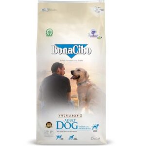Bonacibo Croquettes Low Grain et Hypoallergeniques pour Chiens adultes (au poulet, anchois & riz)