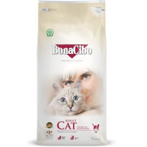 Bonacibo Croquettes Low Grain pour chats adultes (au poulet, anchois & riz)