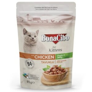 Bonacibo Morceaux au poulet en Sauce Premium pour chaton *12