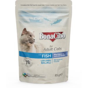 Bonacibo Premium Morceaux en sauce pour chat adulte au poisson *12