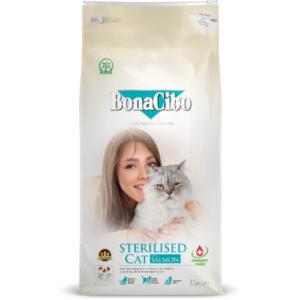Bonacibo Formule STERILIZED Croquettes Low Grain pour chats stérilisés (Light au Saumon)