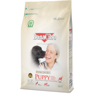 Bonacibo Formule PUPPY + HIGH ENERGY Croquettes Low Grain et Hypoallergeniques pour chiots (au poulet)