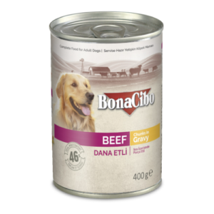 Bonacibo Pâté Premium pour chien  au bœuf - morceaux en sauce